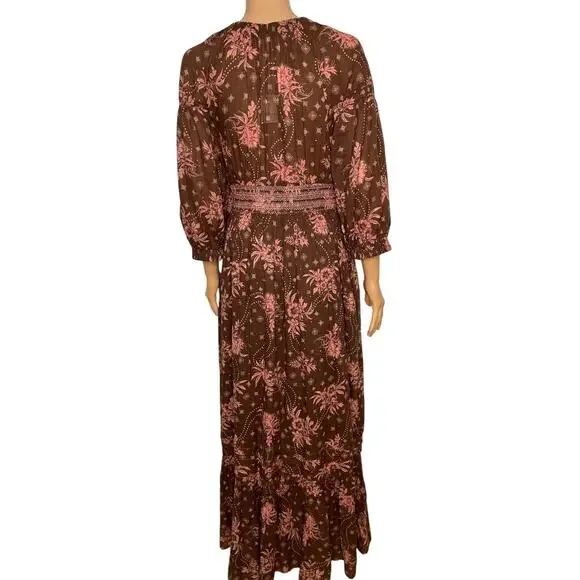 Free People NWT womens Golden Hour Maxi Dress size Small Boho Cottagecore - Picture 6 of 13